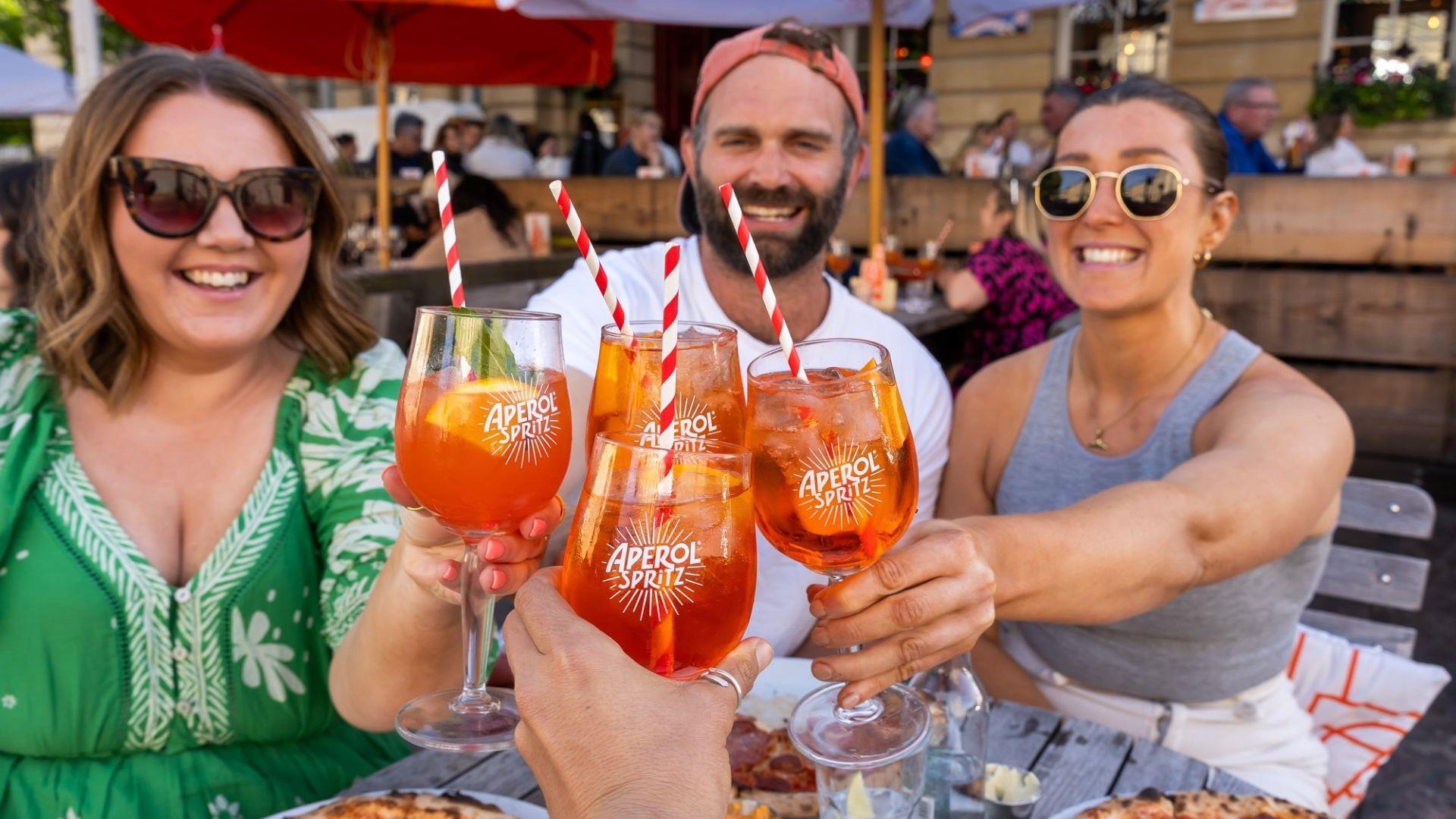 Green Park Brasserie group with Aperol Spritz