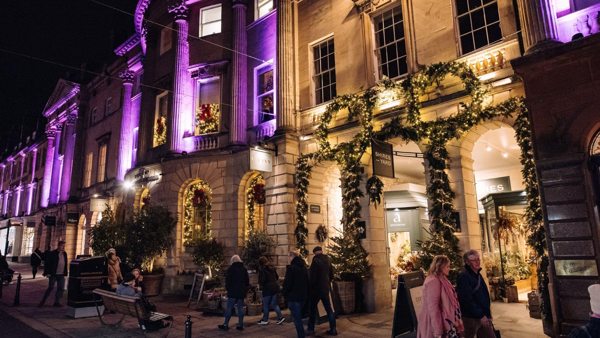 Shires Yard Christmas lights - credit Soul Media