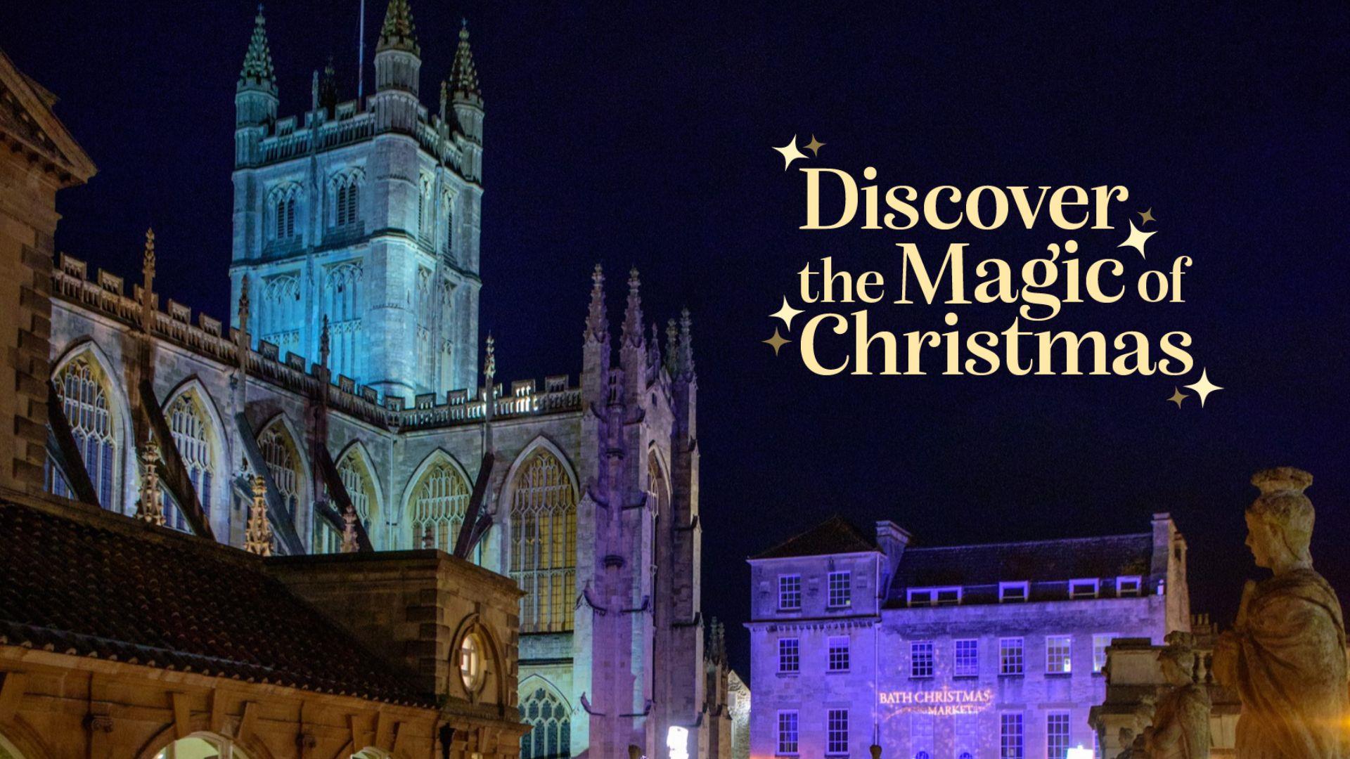Bath Abbey Christmas lights