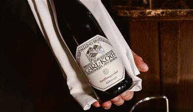 A bottle of red wine 