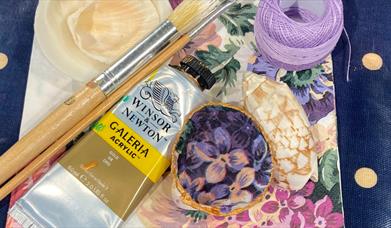 Items needed to decoupage Shells