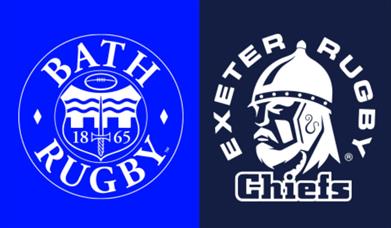 Bath Rugby and Exeter Chiefs logos 