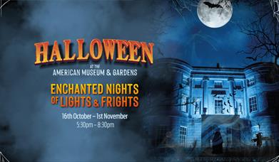 Graphic image of the museum at night with spooky goings on