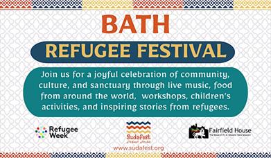 A poster advertising the Bath Refugee Festival 