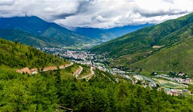 village in mountain valley
