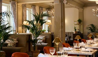 Interior of the Emberwood brasserie at The Francis Hotel in central Bath 