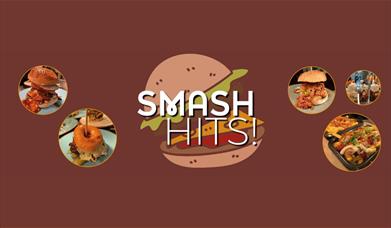 Smash Hits! with a burger in the background
