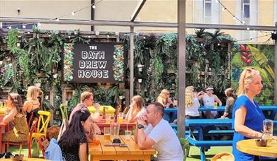 Beer garden at Bath Brew House