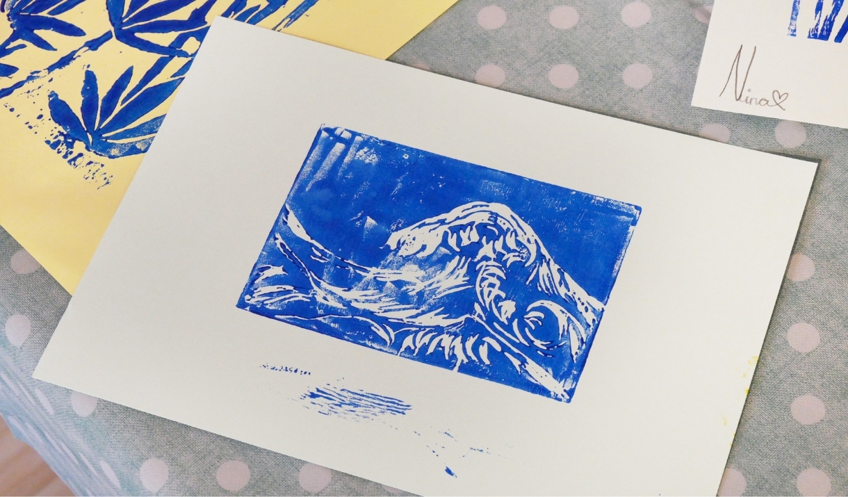 Printing with blue ink