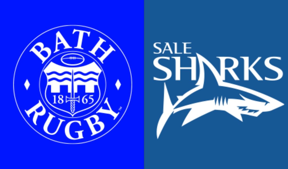 Bath Rugby and Sale Sharks logos