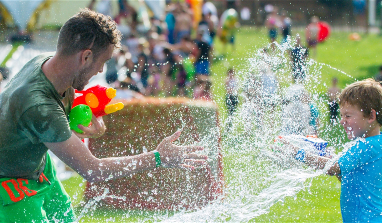 Massive Family Water Fight at Avon Valley Adventure and Wildlife Park