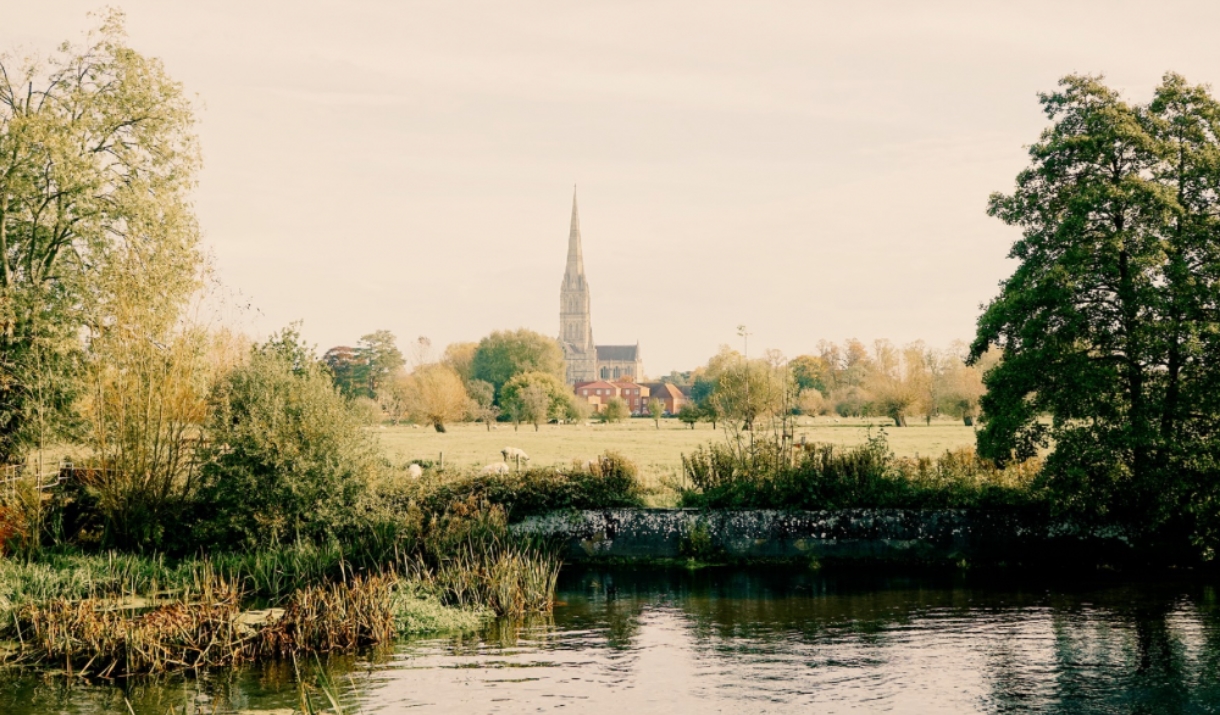 village by river