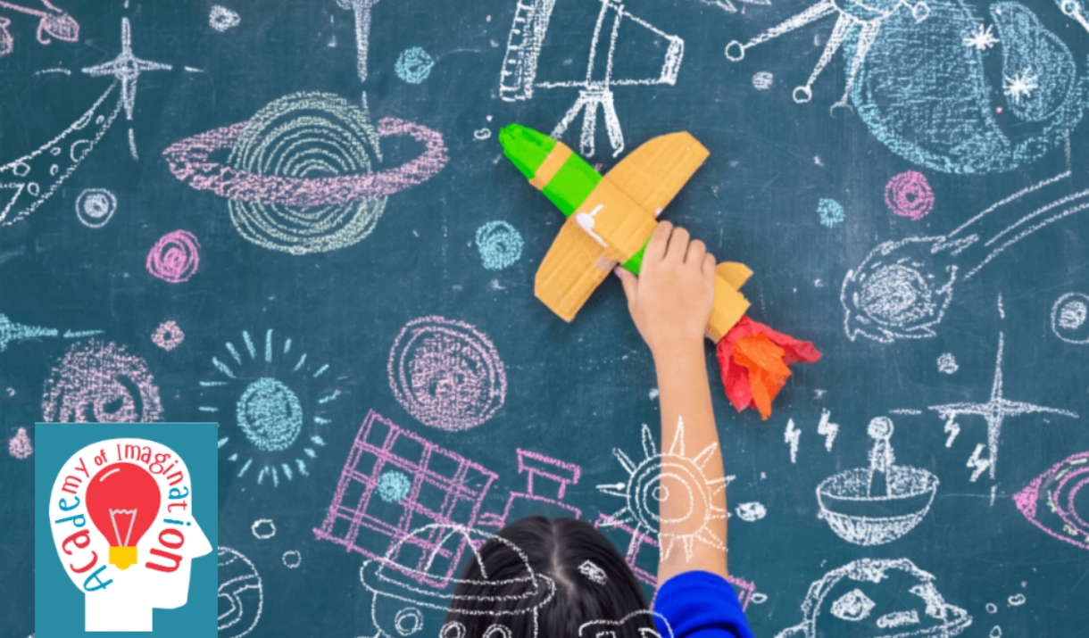 blackboard with scientific ideas