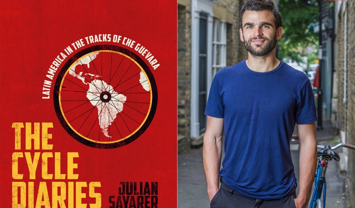 Author Julian Sayarer with his new book, The Cycle Diaries