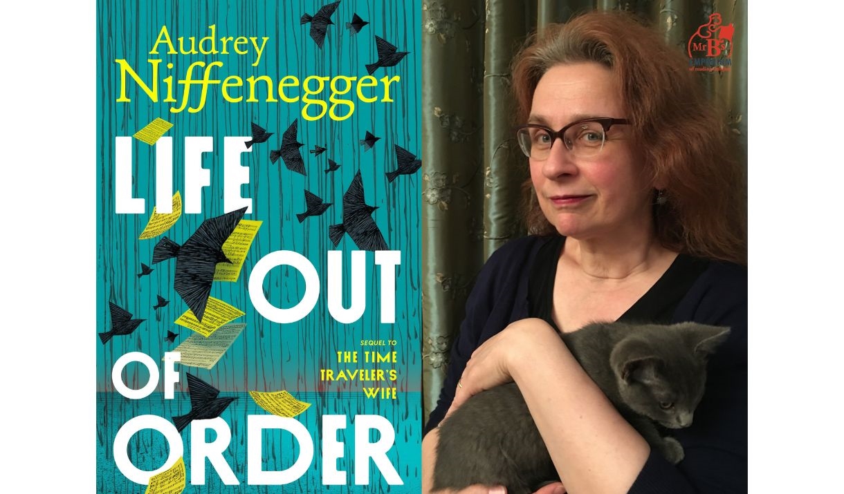 Author Audrey Niffenegger with her new book, Life Out of Order