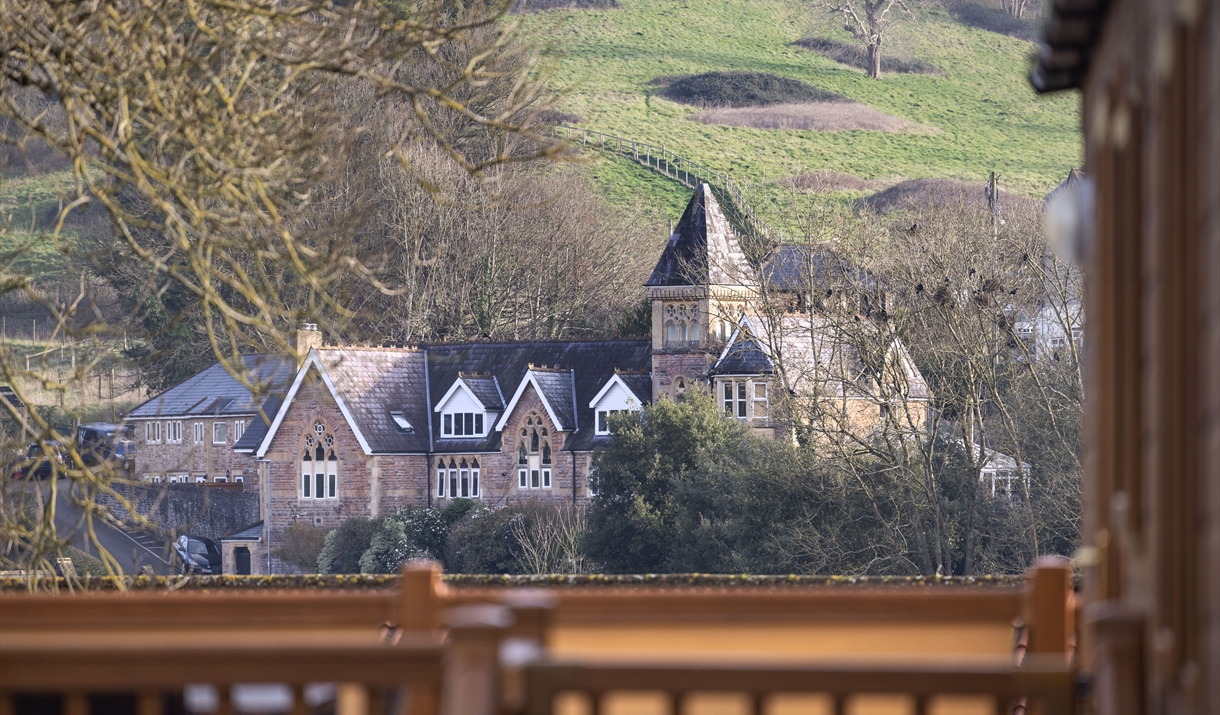 The view from one of the Mendip View Lodges