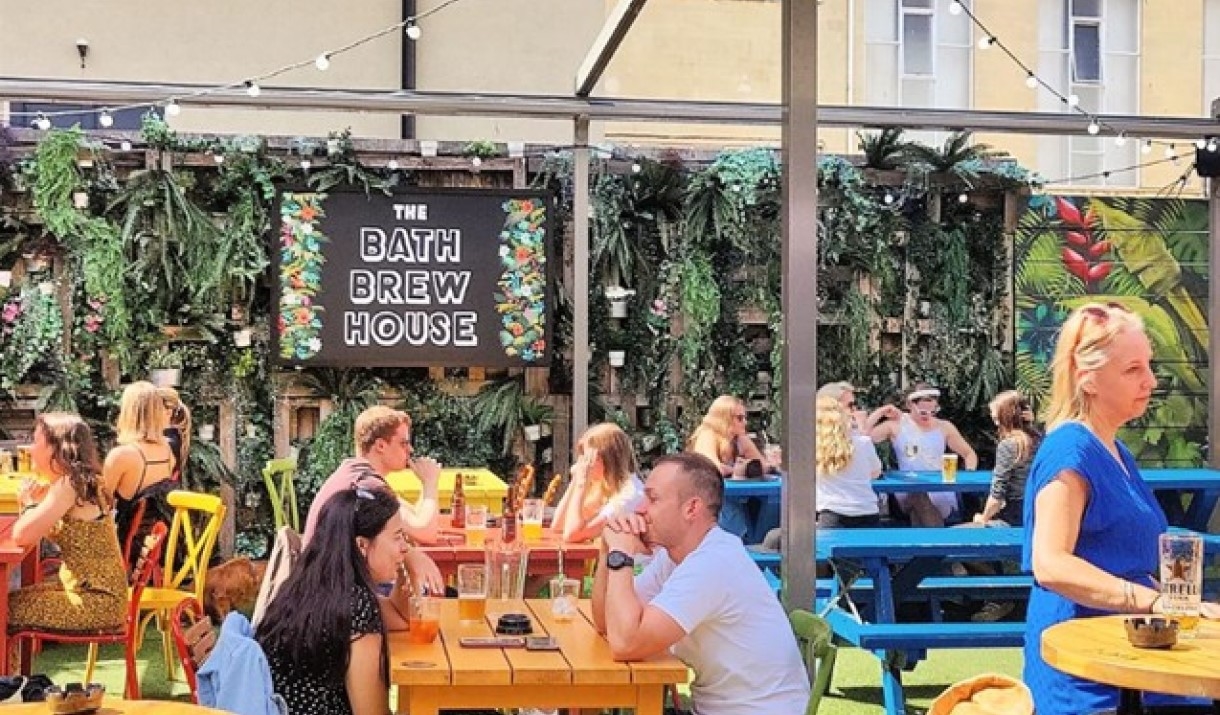 Beer garden at Bath Brew House