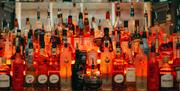Drink bottles on bar