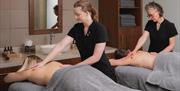 Couple having spa
