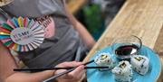 Person eating Sushi