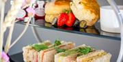 An afternoon tea at The Orange Artichoke restaurant, based within the Apex City of Bath Hotel.
