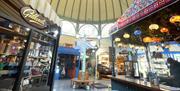 Stalls at Guildhall Market in Bath