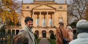 Jules discussing the Holburne with a tour group