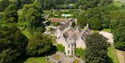 Aerial view of one of the manor properties of Luxury Cotswold Rentals