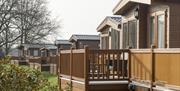 Exterior of the lodges at Mendip View Lodges