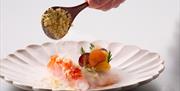 One of the dishes at The Olive Tree restaurant in Bath, Somerset
