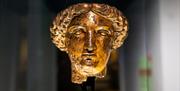 The gilt bronze head of a sculpture of goddess Sulis Minerva at The Roman Baths