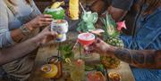 Cocktails and fruit