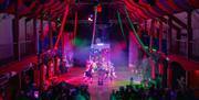 A circus performance at Wookey Hole Caves