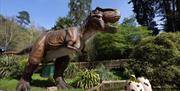 One of the animatronic dinosaurs at Wookey Hole Caves