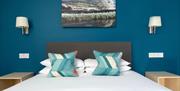 One of the bedrooms at Wookey Hole Hotel