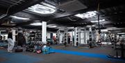 Interior of the YMCA Bath Gym.